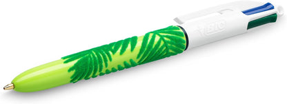 BIC 4Colori Velours, Penna a Sfera a Scatto, Colorate, con Fusto in Velluto, Punta Media, 1 mm, Cancelleria Scuola e Ufficio, 12 unita