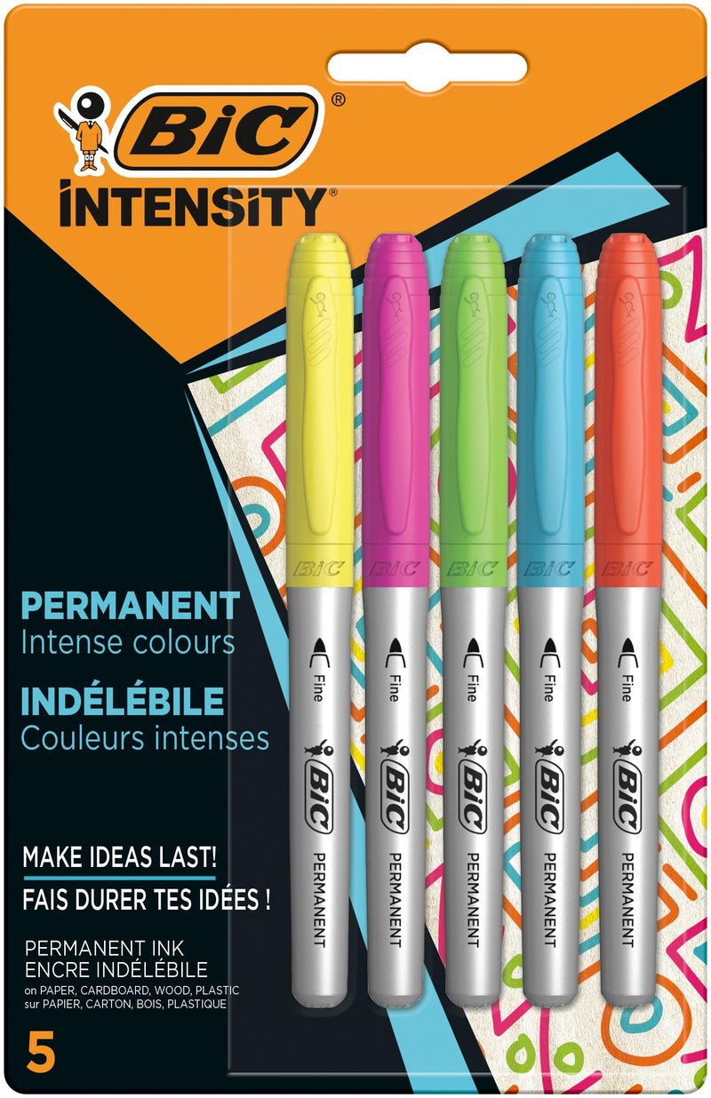 Bic Marking Intense Permanent Markers, Assorted Colours