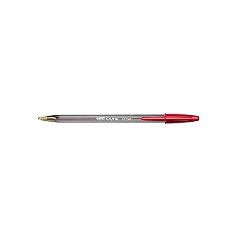 Bic Cristal Large Ball Pen 1.6mm, Red, Pack of 50