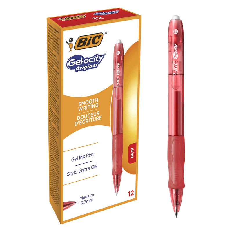 BIC Velocity Medium Retractable Gel Pen (Box of 12