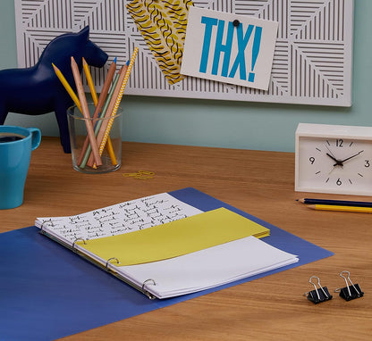 Exacompta - Ref 13425B - Forever Collection - Recycled Punched Card Dividers - 105 x 240mm, Pre-Punched for Folders or Files, Plain Recycled 180gsm Card - Yellow (100 Pack