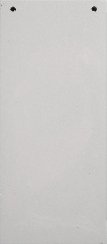 Exacompta - Ref 13485B - Forever Collection - Recycled Punched Card Dividers - 105 x 240mm, Pre-Punched for Folders or Files, Plain Recycled 180gsm Card - Grey (100 Pack