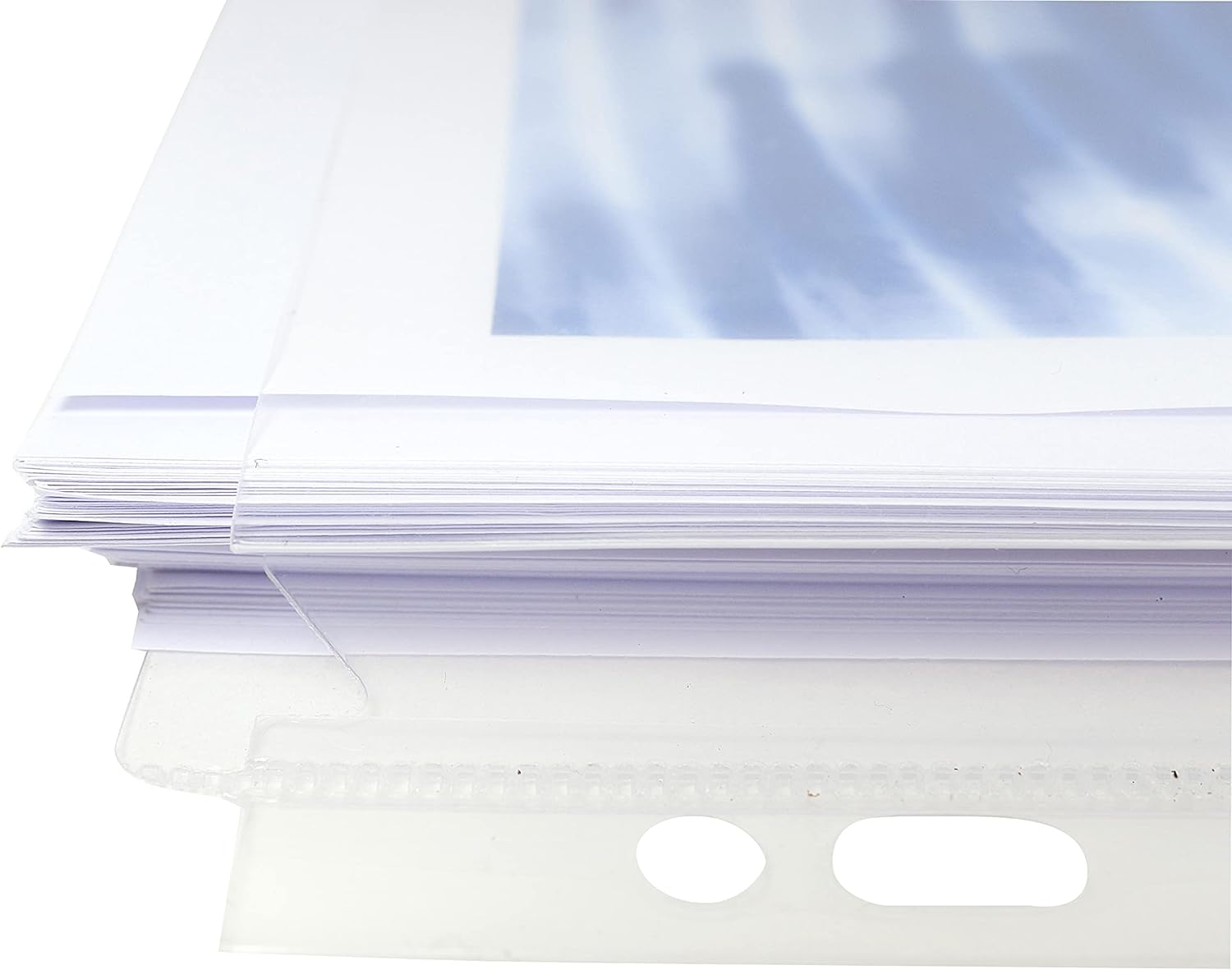 Exacompta - Ref 5507E - PP Expanding Punched Pockets - Suitable for Holding A4 Documents, 25mm Gusset & Flap, Made From 200 Micron Polypropylene - Transparent (Pack of 10