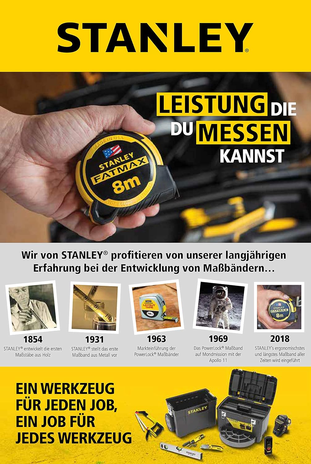 Stanley 0-30-487 Tape Measure, Yellow/Black