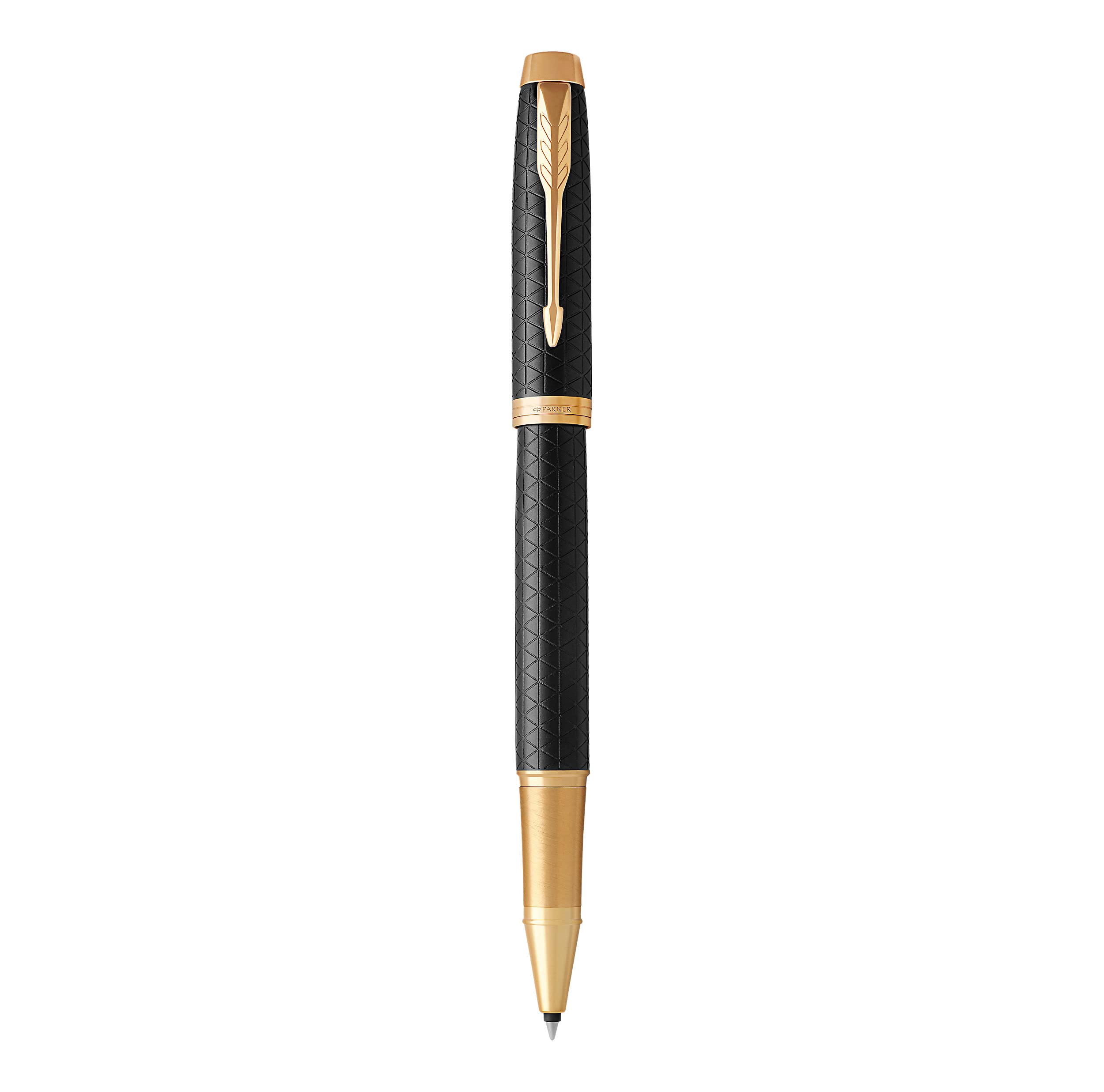 Parker IM Rollerball Pen, Premium Black and Gold with Fine Point Black Ink Refill (1931660