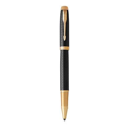 Parker IM Rollerball Pen, Premium Black and Gold with Fine Point Black Ink Refill (1931660