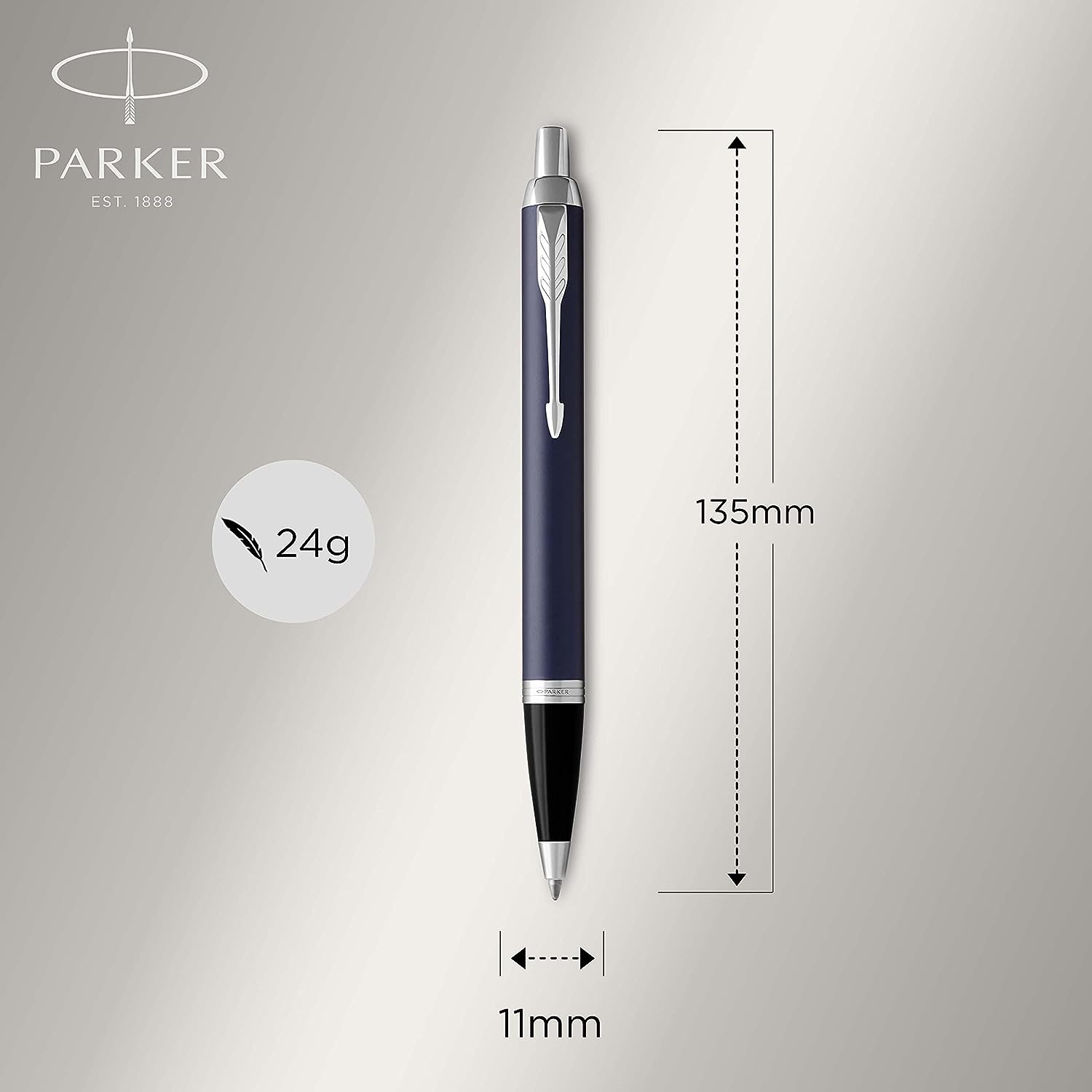 Parker IM Kugelschreiber | Matte Blue | Mittlere Spitze | Blau | Geschenkbox
