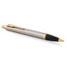 Parker IM Ballpoint Pen | Brushed Metal | Medium Point Blue Ink | Gift Box