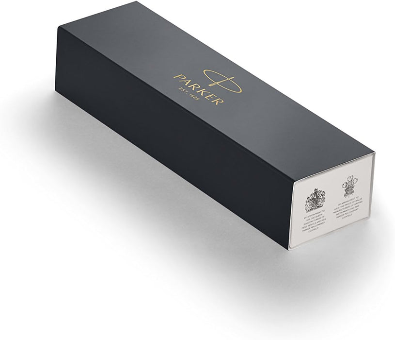 Parker IM Tintenroller | Premium Warm Silver | feine Spitze | Schwarz | Geschenkbox