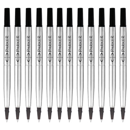 Parker Rollerball Pen Ink Refill | Fine | Black QUINK Ink | 1 Countaa