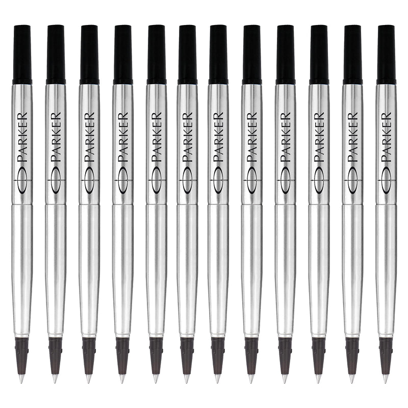 Parker Rollerball Pen Ink Refill | Fine | Black QUINK Ink | 1 Countaa