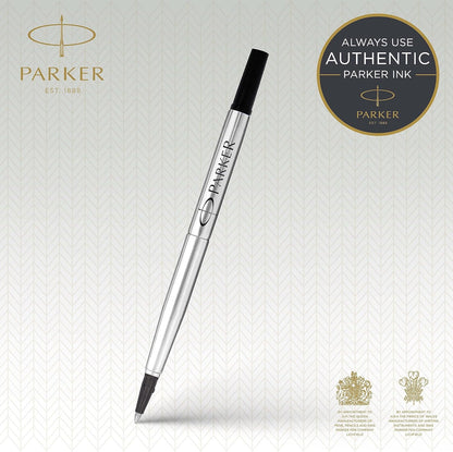 Parker Rollerball Pen Ink Refill | Fine | Black QUINK Ink | 1 Countaa
