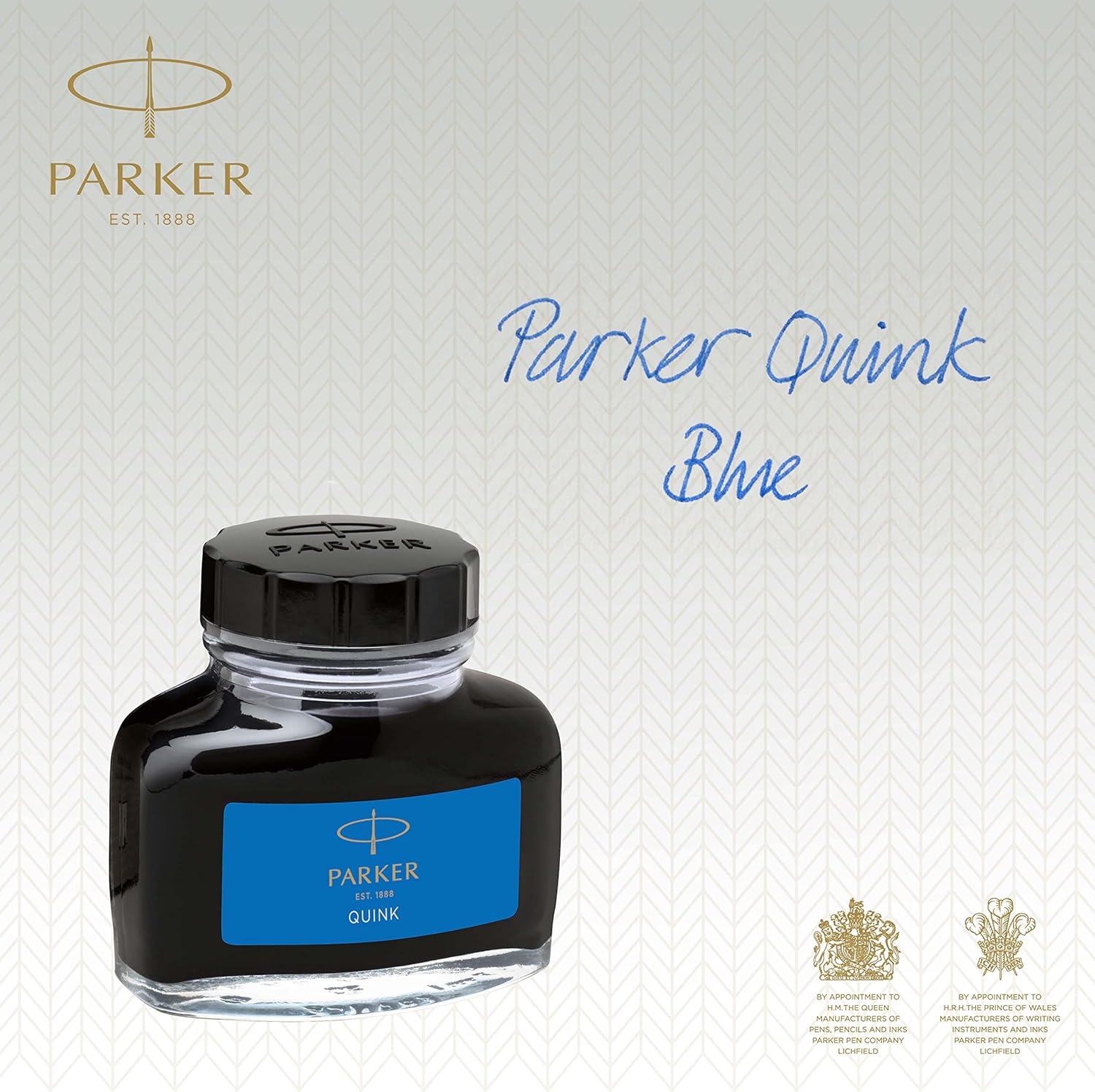 Parker Fountain Pen Ink Bottle | Washable Blue QUINK Ink | 57 ml Fountain Pen Refill.
