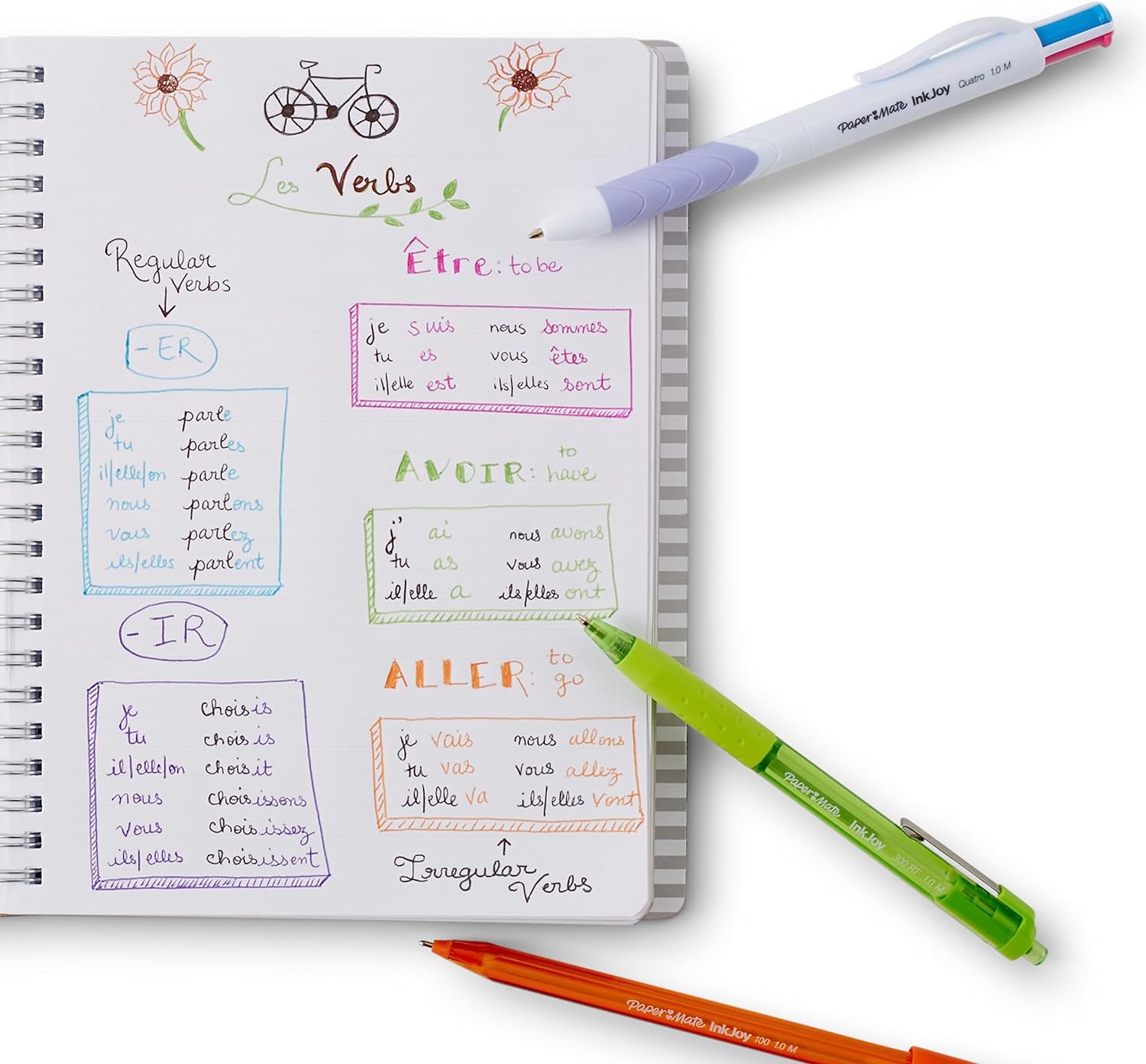 Paper Mate InkJoy 100ST Ballpoint Pens | Medium Point (1.0mm) | Fun Colours | 10 Count