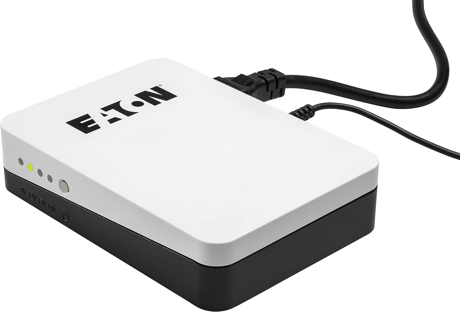 Eaton 3S Mini UPS 36W 9/12/15/19 Volt DC - Ideal for Protecting Internet Routers (e.g. FRITZ!Box), IP Cameras, Home Assistants and Smart Home Controllers - White & Black