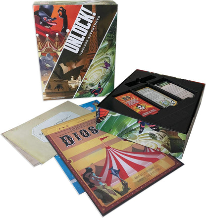 Asmodee Italia- Unlock Timeless Adventures Escape Room from Table Edition Entirely in Italian, Colour, 8985 Unlock! Timeless Adventures