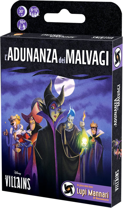 Asmodee - Disney Villains: Meeting of the Evil - Board Game, 6-12 Players, 10+ Years, English Edition