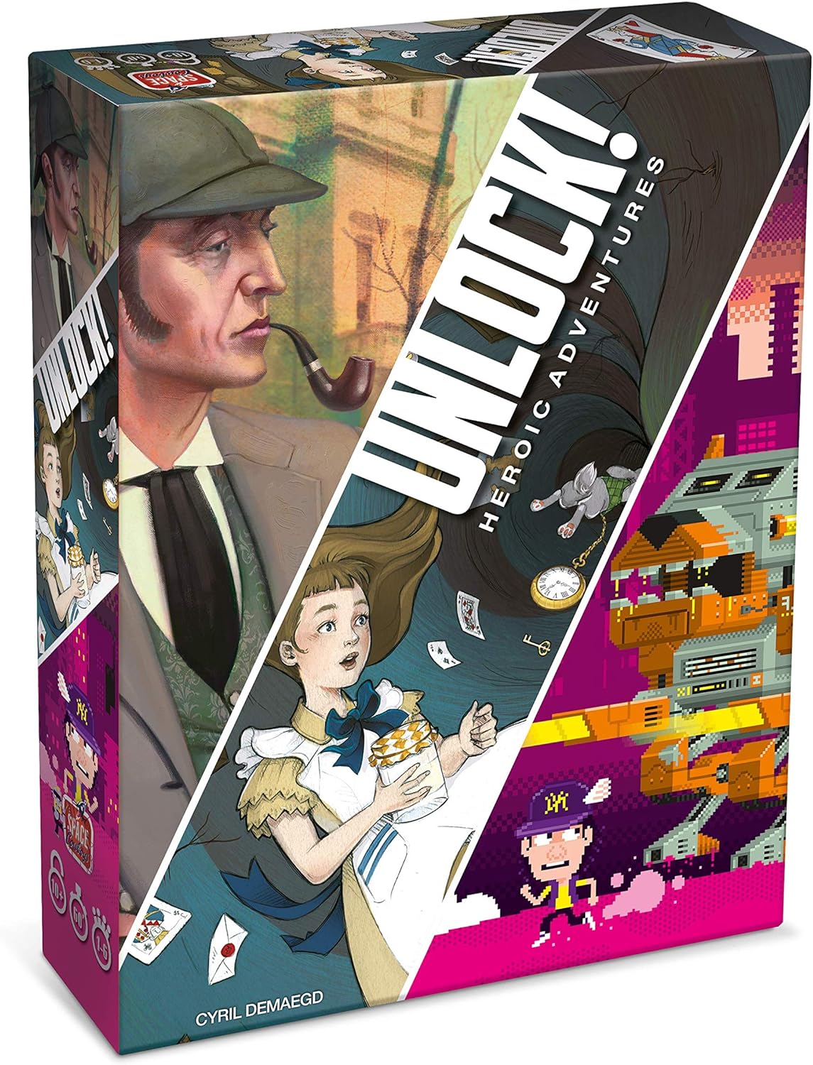 Asmodee Unlock!, Game Adventures, Board Game with App, Escape Room, 1-6 Players, 10+ Years, Italian Edition