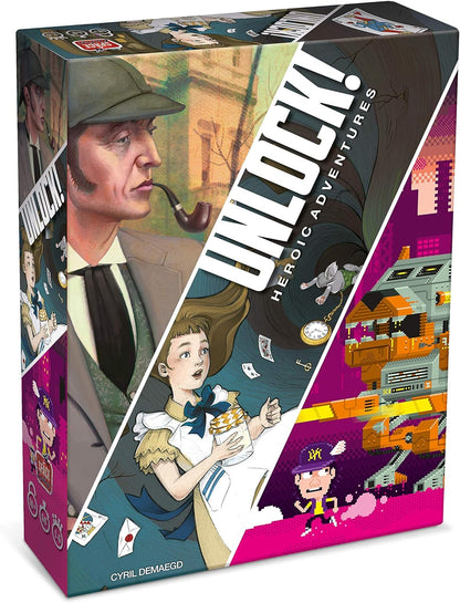Asmodee Unlock!, Game Adventures, Board Game with App, Escape Room, 1-6 Players, 10+ Years, Italian Edition