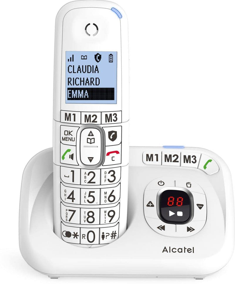 Alcatel Cordless Phone with Answering Machine, XL785, White
