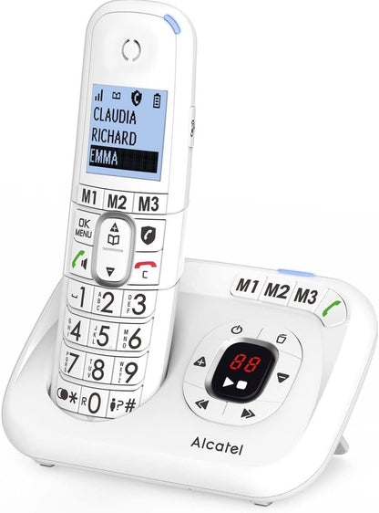 Alcatel Cordless Phone with Answering Machine, XL785, White