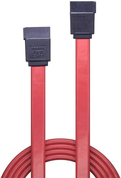 Lindy 33324 cable de SATA 0,5 m Negro, Rojo - Cable SATA (0,5 m, SATA I, Male connector / Male connector, Negro, Rojo, Derecho, Derecho