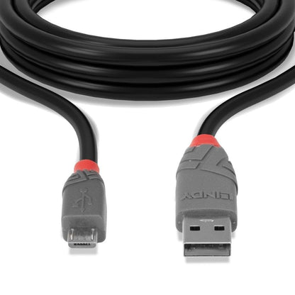 LINDY 36733 2 m Anthra Line USB 2.0 Type A to Micro-B Cable - Black