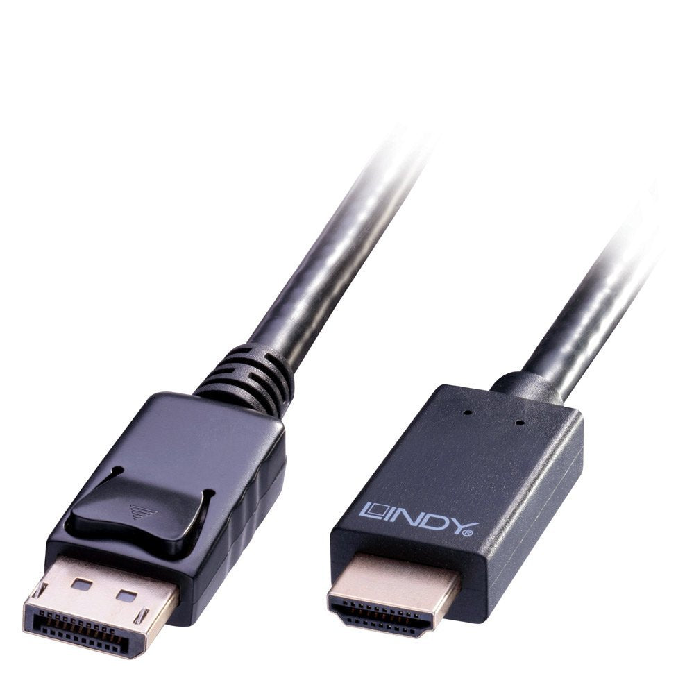 LINDY 36920 0.5m DisplayPort to HDMI 10.2G Cable, Black