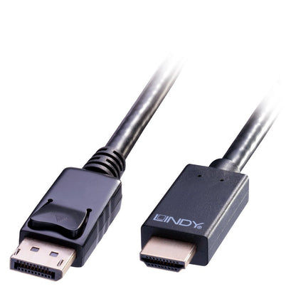 LINDY 36920 0.5m DisplayPort to HDMI 10.2G Cable, Black