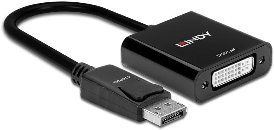 LINDY 41734 DisplayPort to DVI-D Active Adapter Converter, white