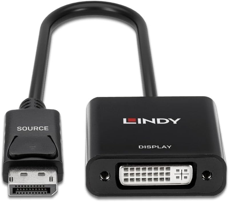 LINDY 41734 DisplayPort to DVI-D Active Adapter Converter, white