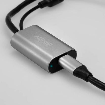 LINDY USB 3.1 Aktiv-Verlängerung Typ C/C M/F 5m & 70227 Euro-Steckernetzteil 5V DC 2A Level VI mit Mini-DC Rundstecker 3 44317 35mm, schwarz