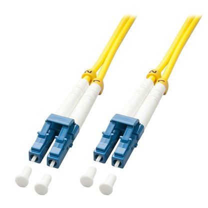 Lindy 2.0m OS2 LC Duplex cable de fibra optica 2 m Amarillo - Cable de fibra óptica (2 m, OS2, LC, LC, Male connector / Male connector, Amarillo
