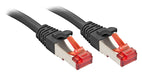 LINDY Cat. 6 S/FTP Cable – Black, 0.3 m Patch Cable
