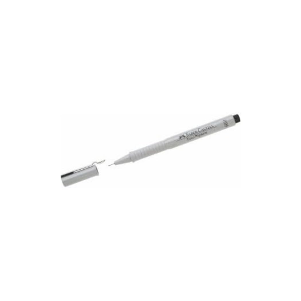 Faber Castell Ecco Pigment Fine Pen Black 1 Piece – Fine Pens (Black, Fine, Grey, Round, Pigment Ink, 0.05 mm)