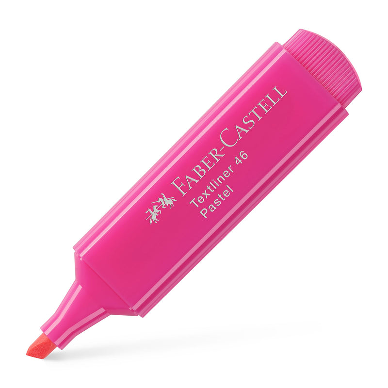 Faber-Castell 154654 - Box of 10 Fluorescent Markers Pastel Tones Textliner 1546 Pastel Pink