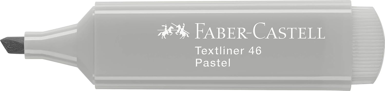 Faber-Castell 154634 – Caja de 10 Marcadores 1546 Pastel Colour Grey Seda