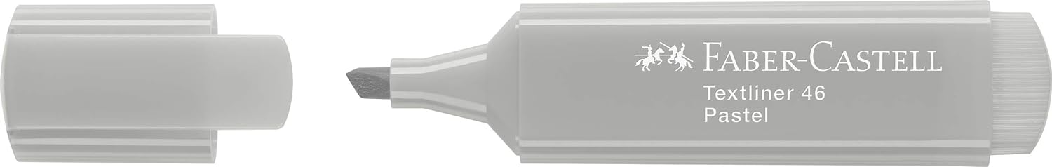 Faber-Castell 154634 – Caja de 10 Marcadores 1546 Pastel Colour Grey Seda