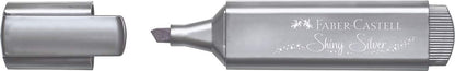 Faber-Castell 154661 - Caja de 10 Marcadores Fluorescente Textliner 46 - Metallic - Plata