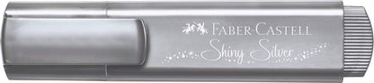 Faber-Castell 154661 - Caja de 10 Marcadores Fluorescente Textliner 46 - Metallic - Plata