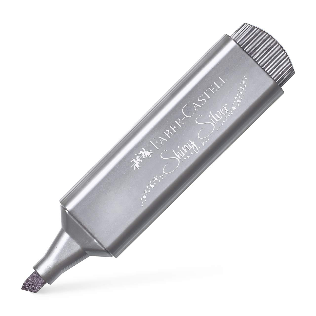 Faber-Castell 154661 - Caja de 10 Marcadores Fluorescente Textliner 46 - Metallic - Plata