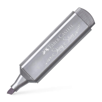 Faber-Castell 154661 - Caja de 10 Marcadores Fluorescente Textliner 46 - Metallic - Plata