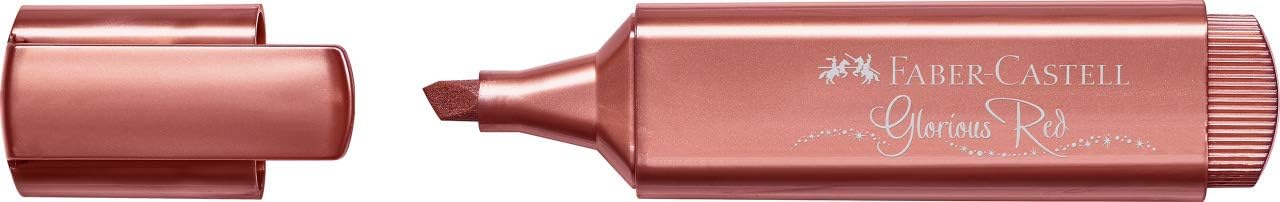 Faber-Castell Marcador Textliner 46 metálico Rojo (10 Unidades