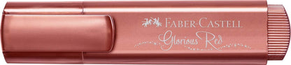 Faber-Castell Marcador Textliner 46 metálico Rojo (10 Unidades