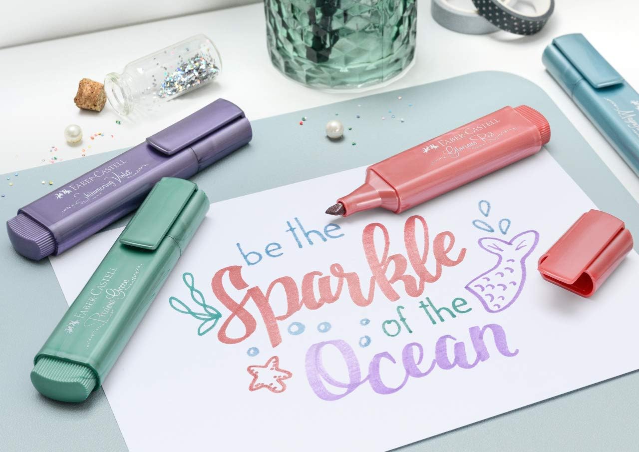 Faber-Castell Marcador Textliner 46 metálico Rojo (10 Unidades