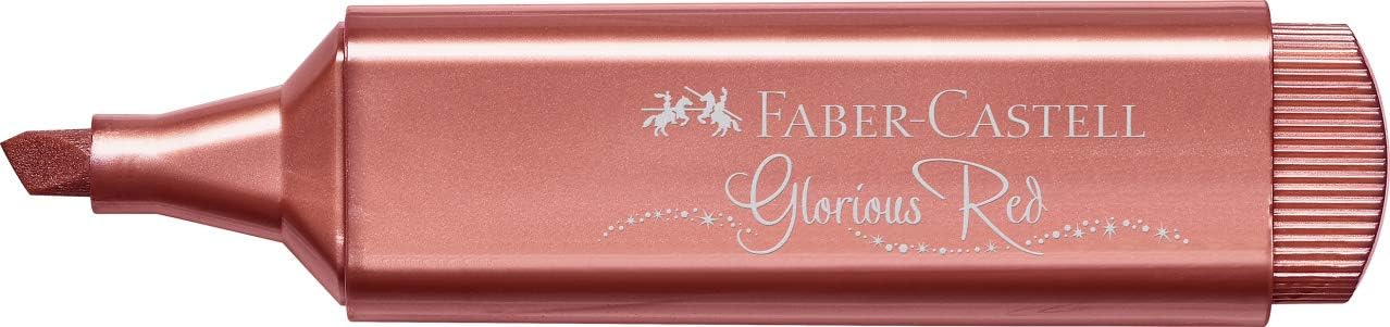 Faber-Castell Marcador Textliner 46 metálico Rojo (10 Unidades