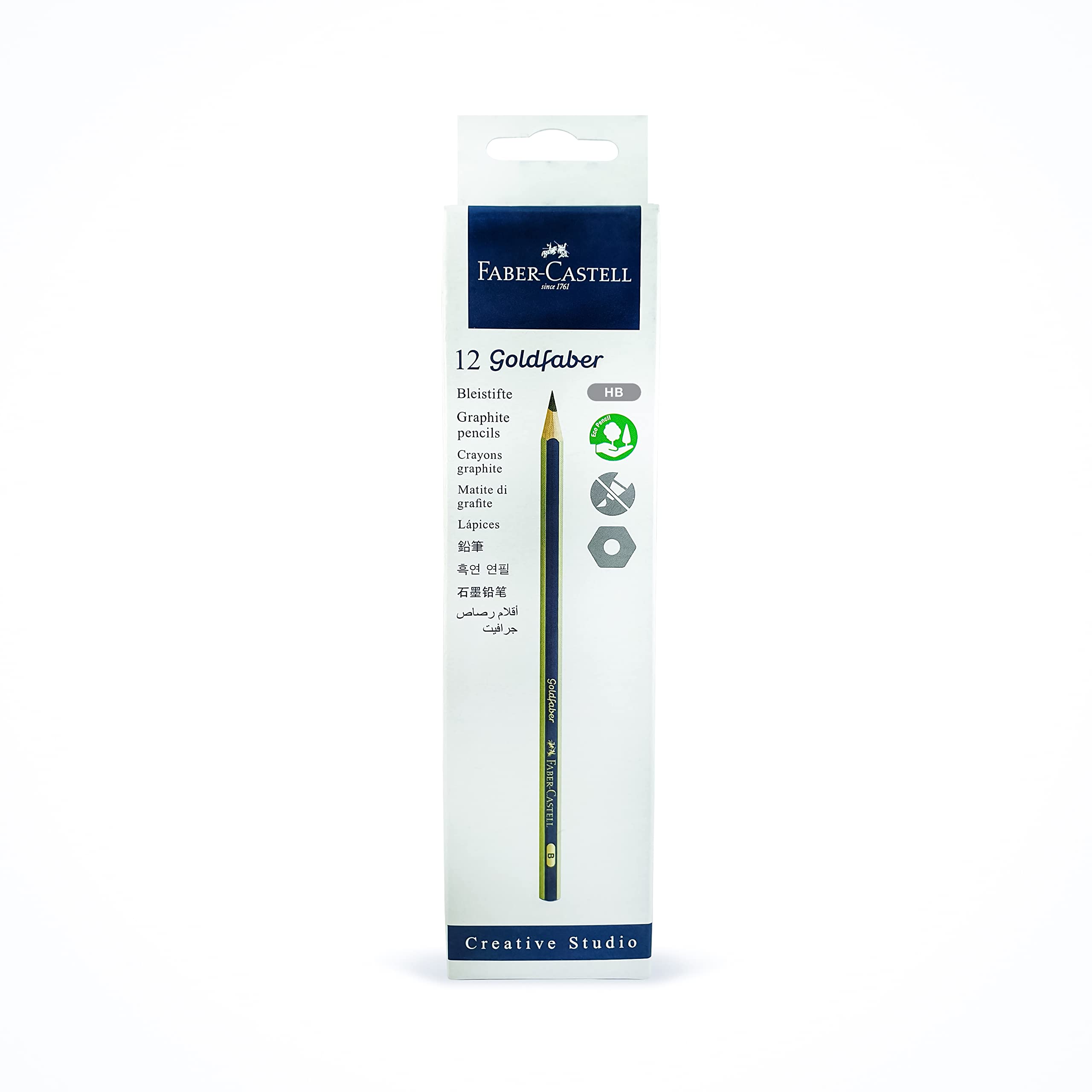 Faber Castell Gold 1221 HB Pencil - Black (Pack of 12