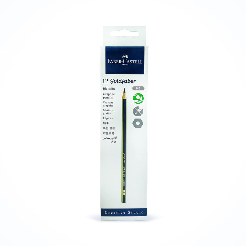 Faber Castell Gold 1221 HB Pencil - Black (Pack of 12