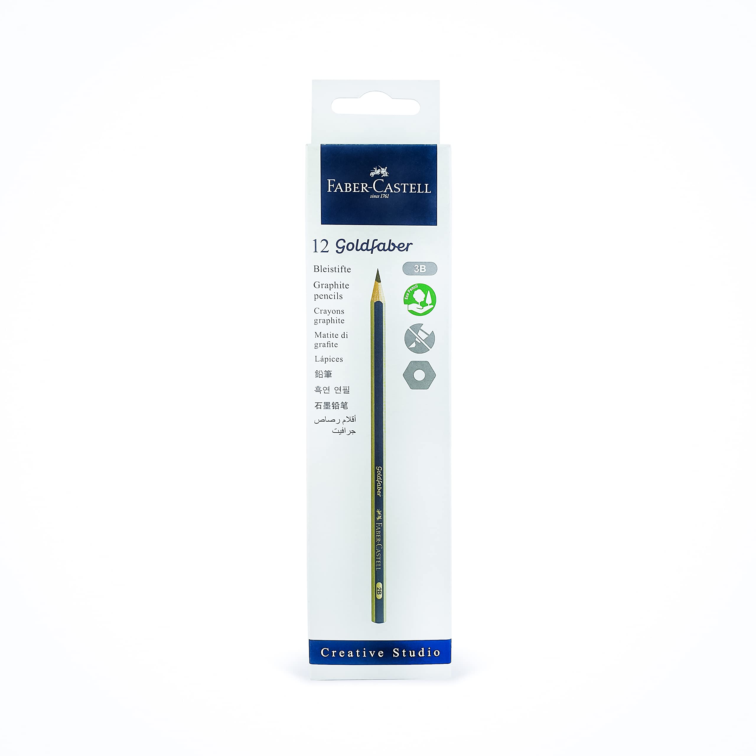 Faber Castell Gold 1221 – 3B Pencil Pack of 12 Black