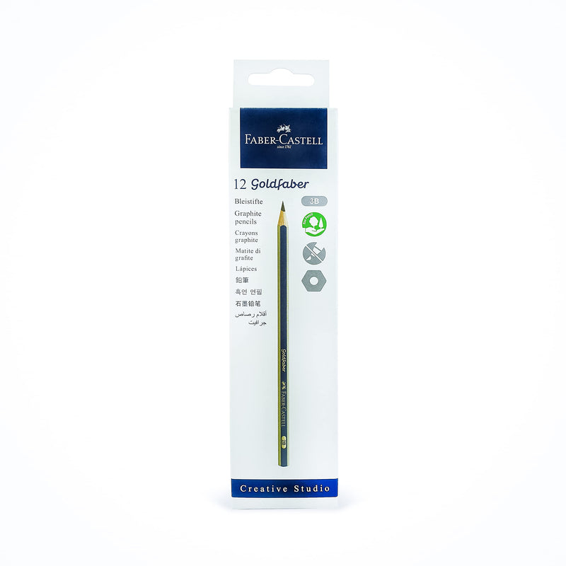 Faber Castell Gold 1221 – 3B Pencil Pack of 12 Black
